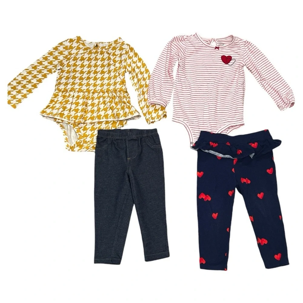 2 Carter's‎ girl-piece set for toddlers, size 24 months